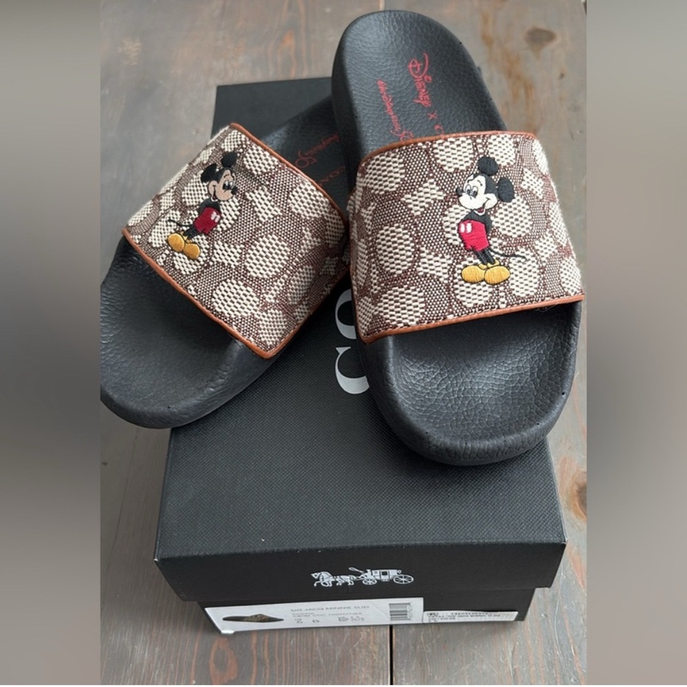 Coach Disney Mickey Mouse Slides